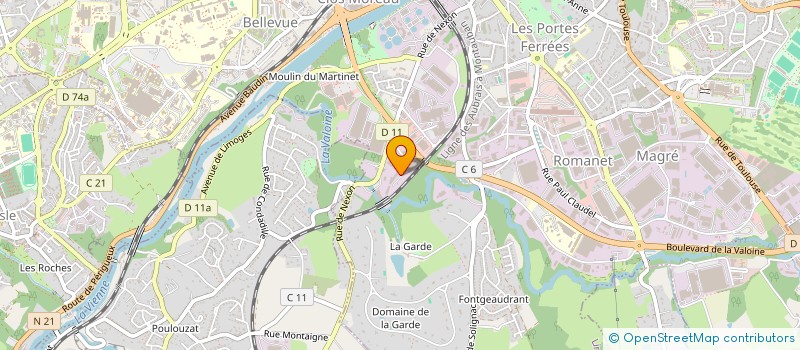 localisation de l'entreprise FACTORY 87 à LIMOGES