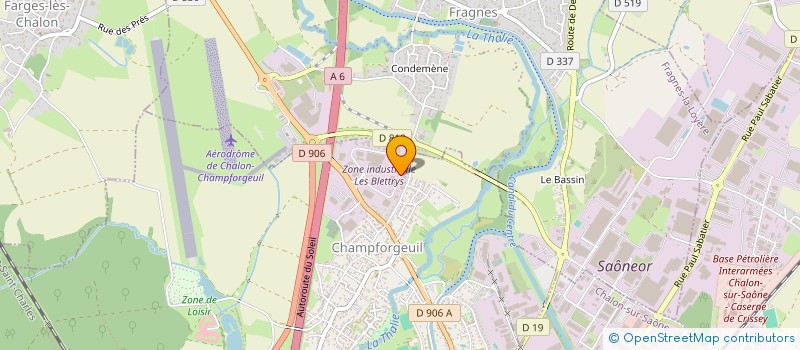 localisation de l'entreprise FACTOVEM à CHALON-SUR-SAONE