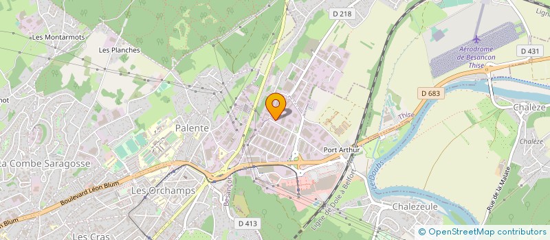 localisation de l'entreprise FADER AFFUTAGE à CHALEZEULE