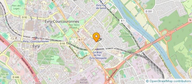 localisation de l'entreprise FAESSEL ET BRULE à EVRY-COURCOURONNES