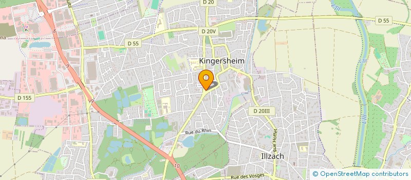 localisation de l'entreprise FAFPT UNION SYNDICALE AUTONOME DE L'EST SYNDICAT INTERCOMMUNAL DU HAUT-RHIN  KINGERSHEIM