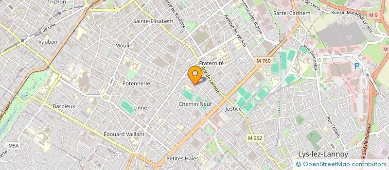 localisation de l'entreprise FAGA  ROUBAIX