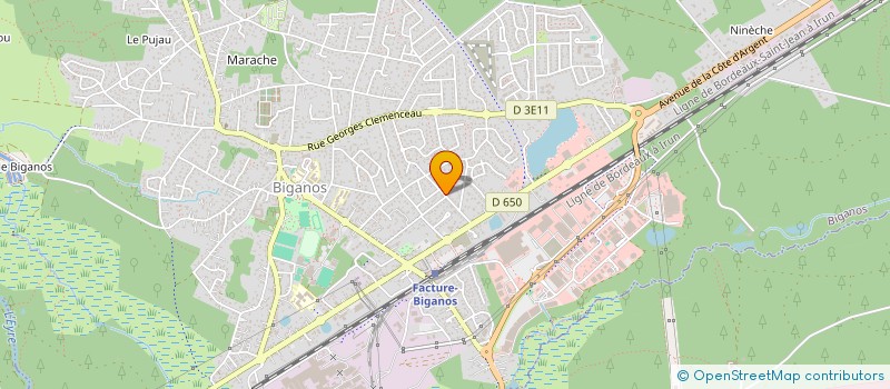 localisation de l'entreprise FAGE à BIGANOS