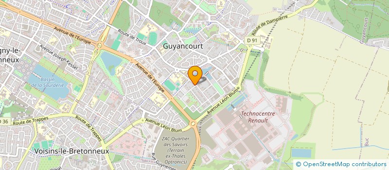 localisation de l'entreprise FAGUIBINE  GUYANCOURT