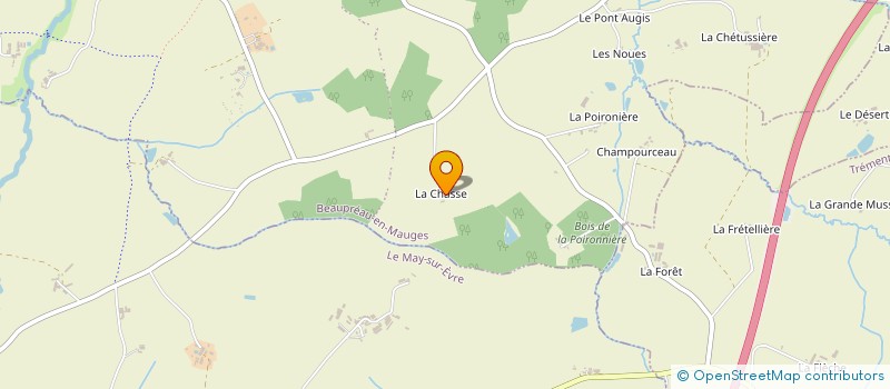 localisation de l'entreprise FAGUS PAYSAGES à MONTREVAULT-SUR-EVRE