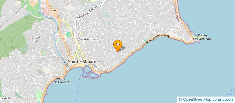 localisation de l'entreprise FAHRENHEIT IMMO à SAINTE MAXIME