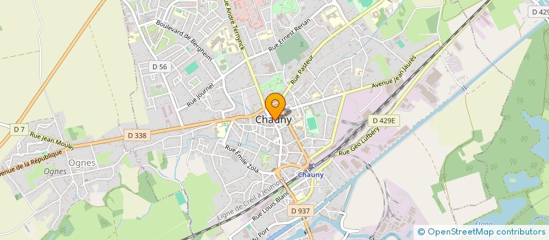 localisation de l'entreprise FAICE SPORT à CHAUNY