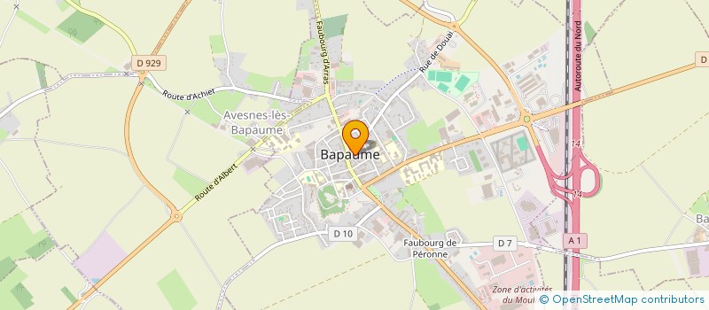 localisation de l'entreprise FAIDHERBE  BAPAUME