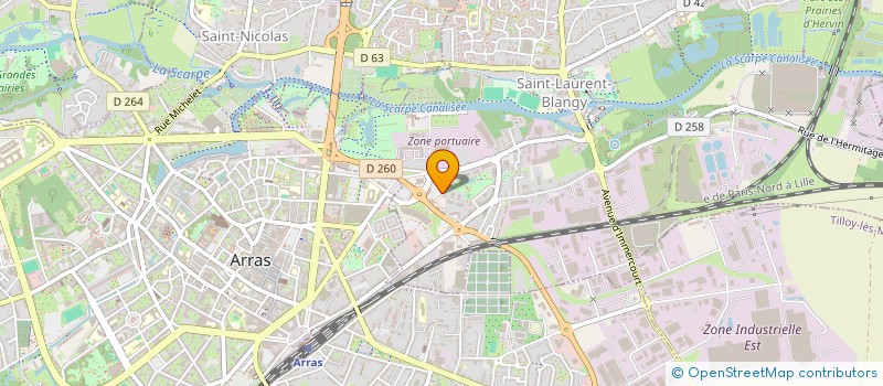 localisation de l'entreprise FAIDHERBE FINANCES à ARRAS