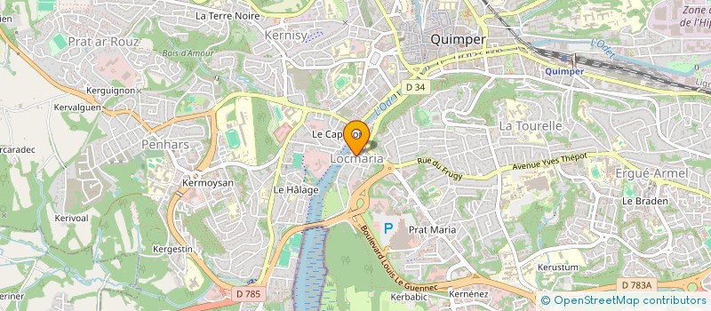 localisation de l'entreprise FAIENCERIE D'ART BRETON à QUIMPER