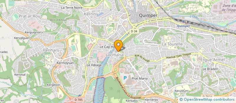 localisation de l'entreprise FAIENCERIES DE QUIMPER HB HENRIOT à QUIMPER