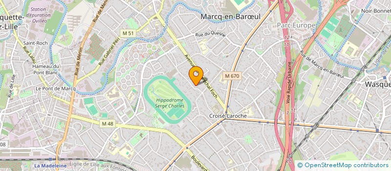 localisation de l'entreprise FAIRE FACE CONSULTING à MARCQ-EN-BARŒUL