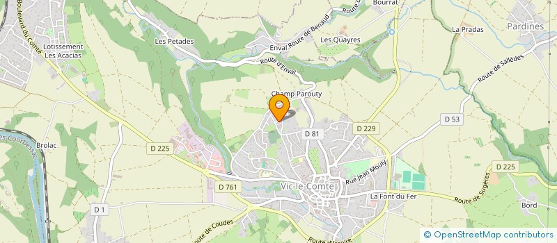 localisation de l'entreprise FAITS D'ARMES  VIC-LE-COMTE