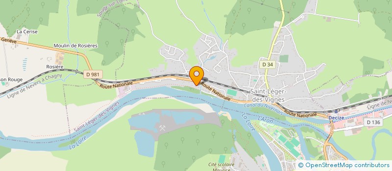 localisation de l'entreprise FAJ COLAS à SAINT-LEGER-DES-VIGNES