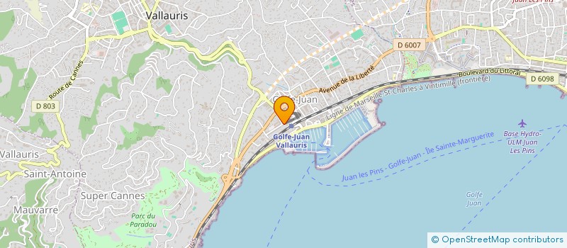 localisation de l'entreprise FAJUAN à VALLAURIS
