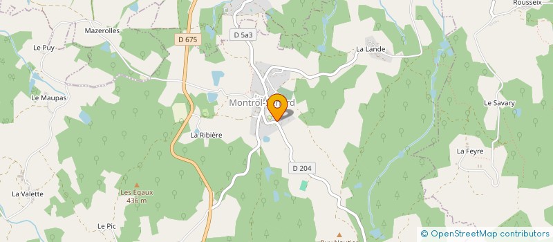 localisation de l'entreprise FAL à MONTROL-SENARD