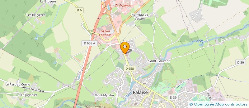 localisation de l'entreprise FALAISE CONTROLE TECHNIQUE AUTOMOBILE à FALAISE