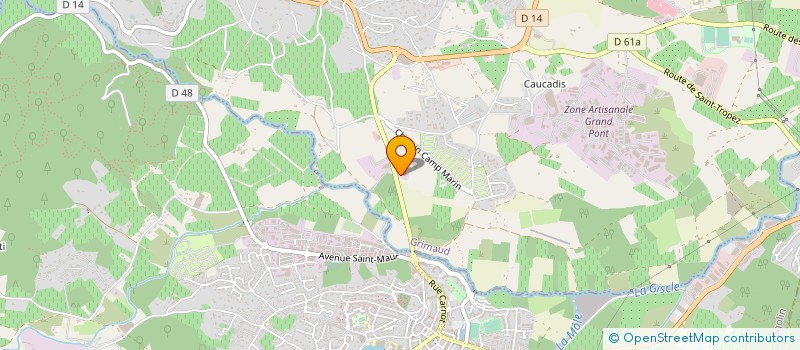 localisation de l'entreprise FALAIZE JUANE à GRIMAUD