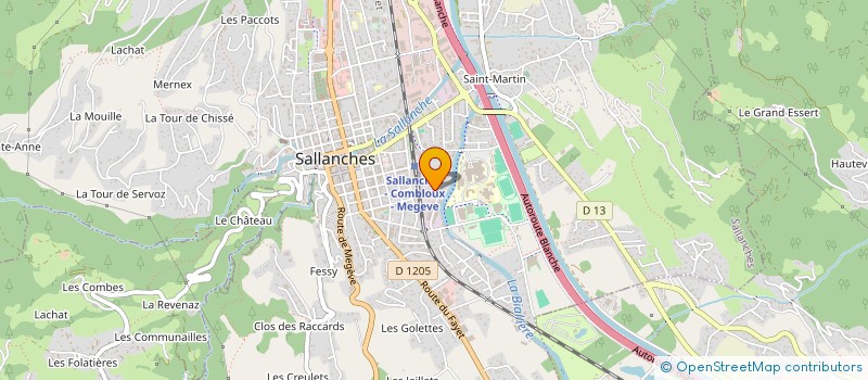 localisation de l'entreprise FALCO ET BLACK à SALLANCHES
