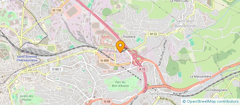 localisation de l'entreprise FALCONNIER-PEINTURE SERVICE à SAINT-ETIENNE