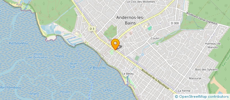 localisation de l'entreprise FALGUIERE à ANDERNOS-LES-BAINS