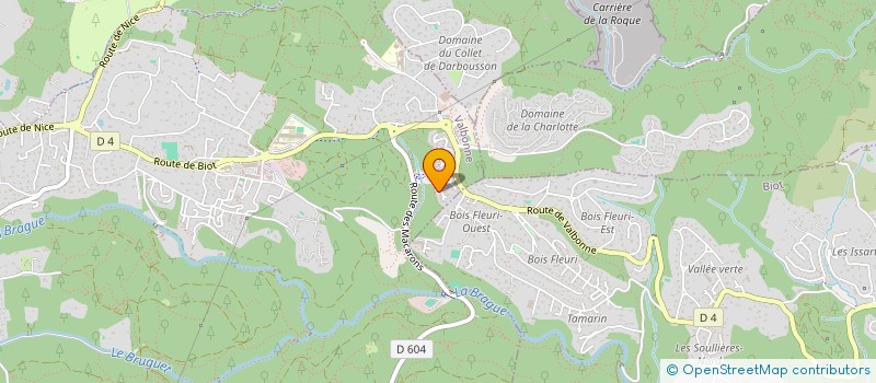 localisation de l'entreprise FALKOU RIVIERA PLOMBERIE  VALBONNE