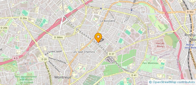 localisation de l'entreprise FAM JAABIRI  MONTREUIL