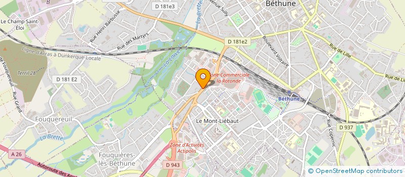 localisation de l'entreprise FAMAX à BETHUNE