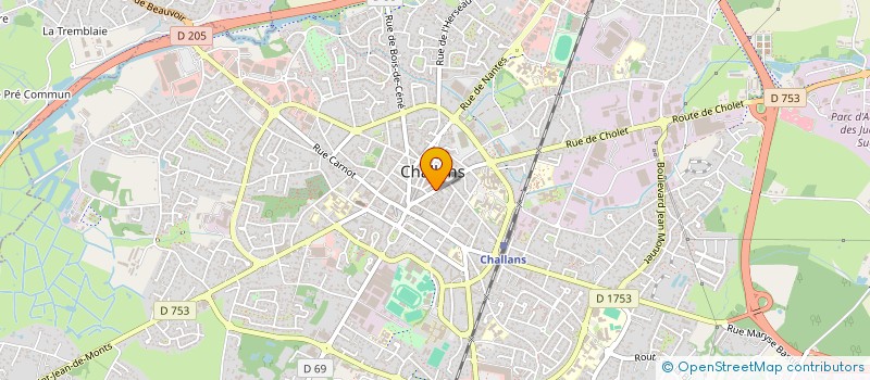 localisation de l'entreprise FAMIL'INK à CHALLANS