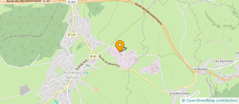 localisation de l'entreprise FAMILIALE BARREY  ORCHAMPS-VENNES