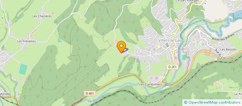 localisation de l'entreprise FAMILIALE HENRIET  VILLERS-LE-LAC