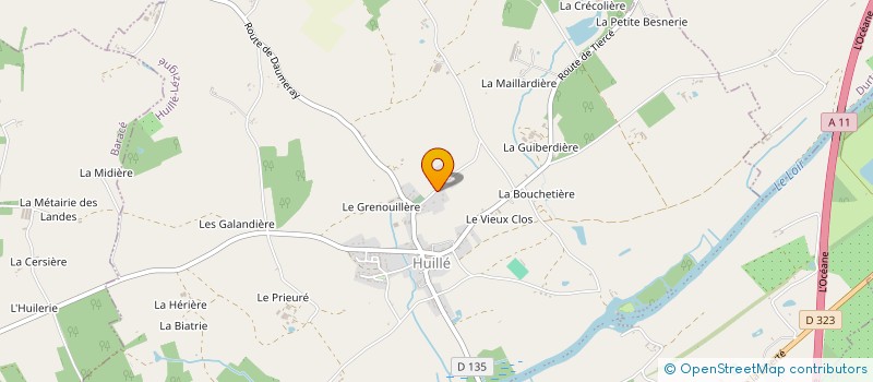 localisation de l'entreprise FAMILIALE J.BOUVET  HUILLE-LEZIGNE