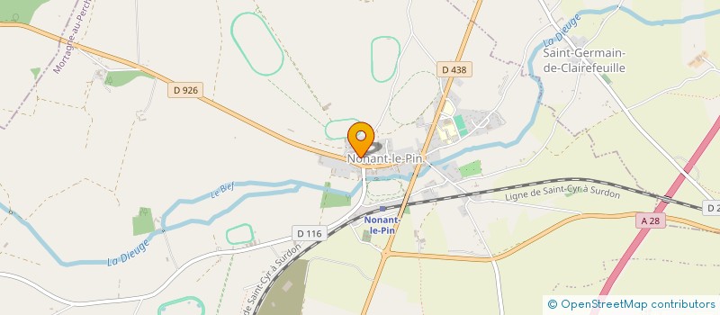 localisation de l'entreprise FAMILIALE RURALE NONANT LE PIN à NONANT-LE-PIN