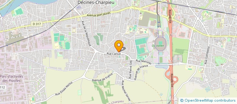 localisation de l'entreprise FAMILLE AGOSTI  DECINES-CHARPIEU