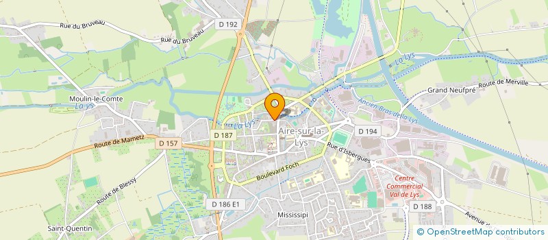 localisation de l'entreprise FAMILLE COUSIN ET DURIEZ  AIRE-SUR-LA-LYS