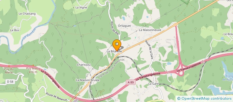 localisation de l'entreprise FAMILLE GIBIAT  GIMEL-LES-CASCADES