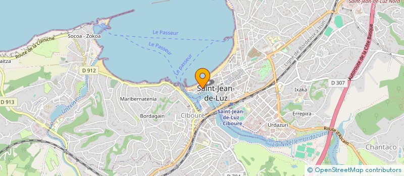 localisation de l'entreprise FAMILLE HAUTPOUL  SAINT-JEAN-DE-LUZ