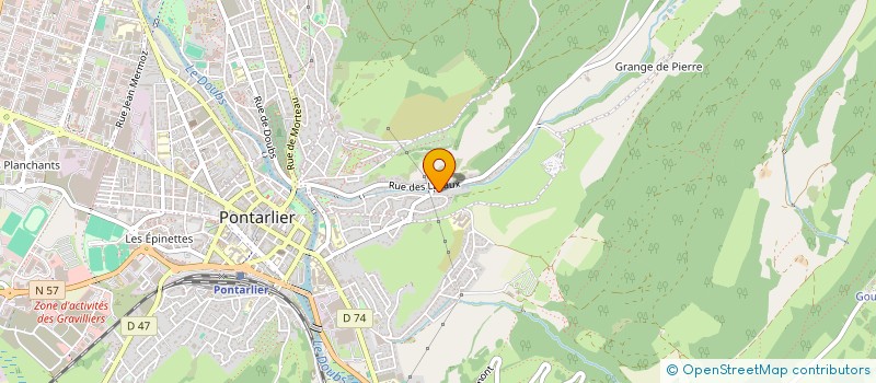 localisation de l'entreprise FAMILLE JOUFFROY  VITREUX