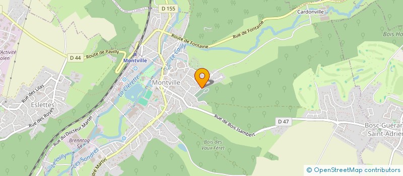 localisation de l'entreprise FAMILLE LEGER  MONTVILLE