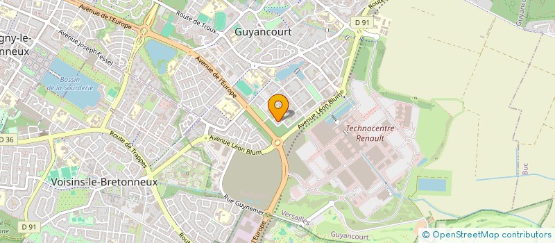 localisation de l'entreprise FAMILLE LEGOFF/CROZON  GUYANCOURT