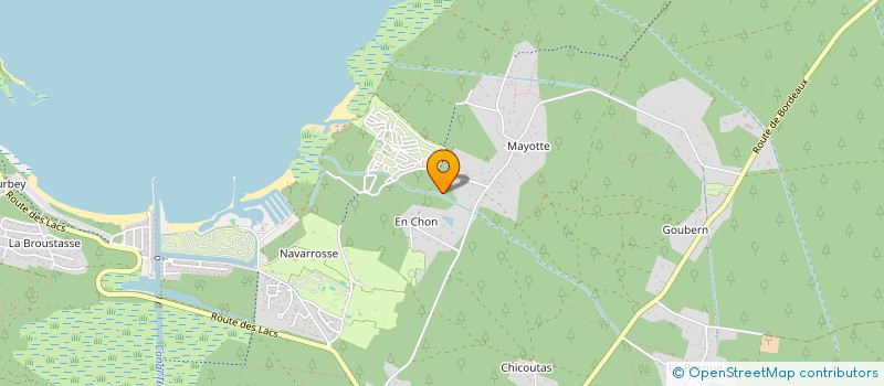 localisation de l'entreprise FAMILLE PETIT  BISCARROSSE