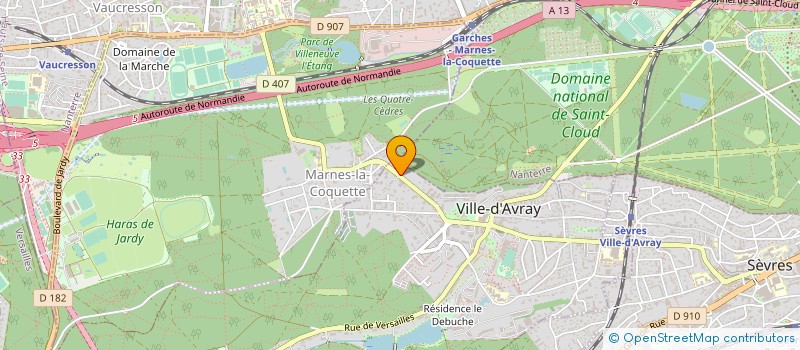 localisation de l'entreprise FAMILLE PRIEUR INVESTISSEMENT  VILLE-D'AVRAY