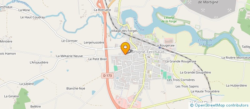 localisation de l'entreprise FAMILLE RURALE MARTIGNE FERCHAUD ENVIRON  MARTIGNE-FERCHAUD