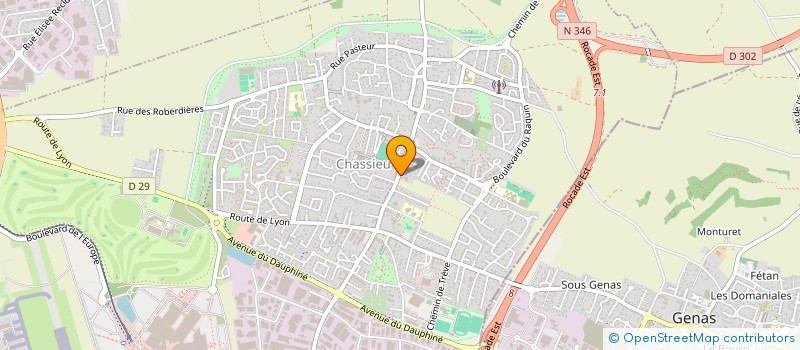 localisation de l'entreprise FAMILLE VICAT  CHASSIEU