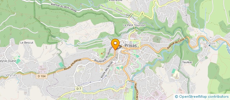 localisation de l'entreprise FAMILLES DE FRANCE CENTRE ARDECHE  PRIVAS