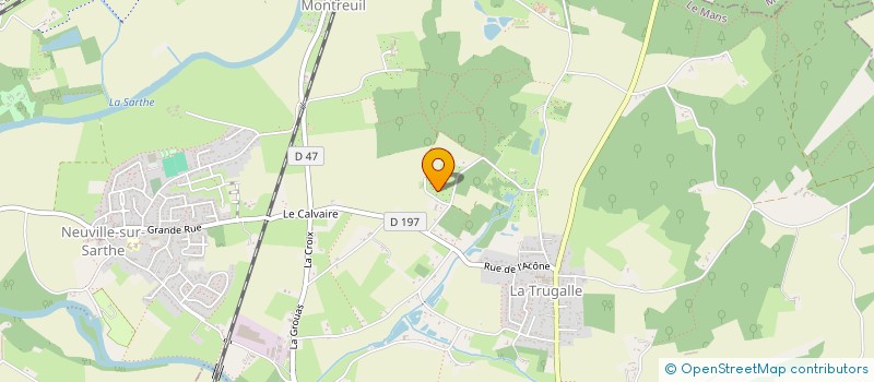 localisation de l'entreprise FAMILLES DE LA SARTHE - NEUVILLE-SUR-SARTHE  NEUVILLE-SUR-SARTHE