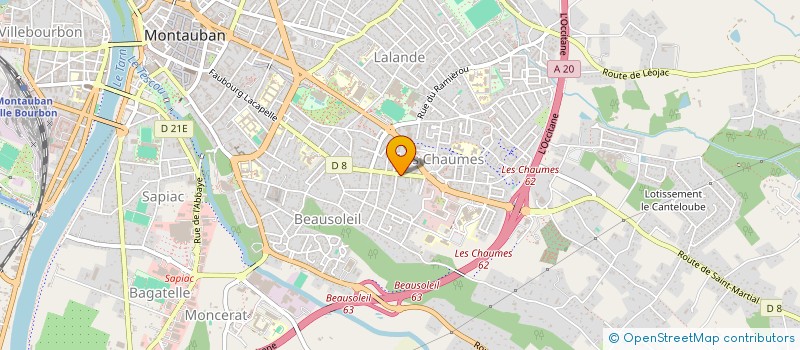 localisation de l'entreprise FAMILLES LAIQUES D'OCCITANIE  MONTAUBAN