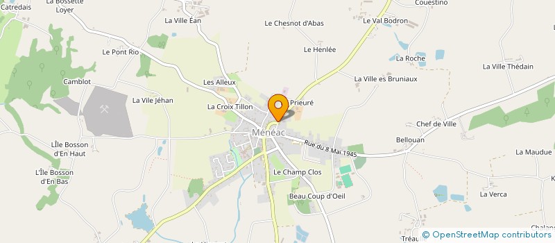 localisation de l'entreprise FAMILLES RURALES à MENEAC