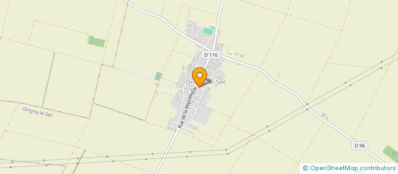 localisation de l'entreprise FAMILLES RURALES-ASS D'ORIGNY LE SEC à ORIGNY-LE-SEC