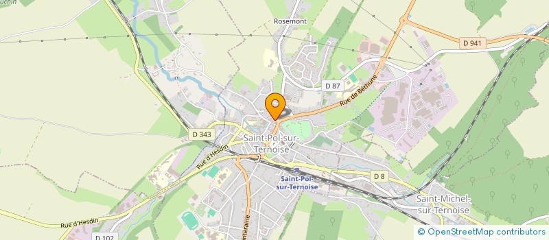 localisation de l'entreprise FAMILLES RURALES ASS DE SERVICES A LA PERSONNE DU PAS DE CALAIS à SAINT-POL-SUR-TERNOISE